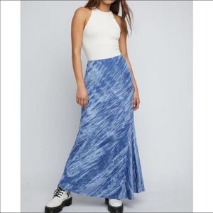 Free People Noa velvet slip skirt Blue Size XS